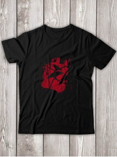 Футболка мужская с принтом Ворон | Модная и стильная футболка