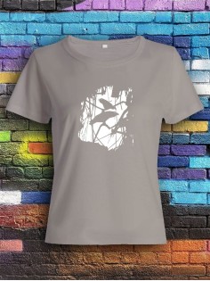 Футболка женская с принтом Ворон | Модная и стильная футболка