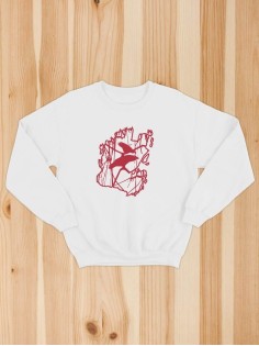 Свитшот мужской с принтом Ворон | Модная и стильная толстовка без капюшона