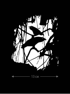 Наклейка на авто Ворон | Оригинальная наклейка на машину Ворон