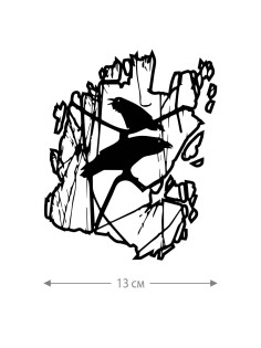 Наклейка на авто Ворон | Оригинальная наклейка на машину Ворон
