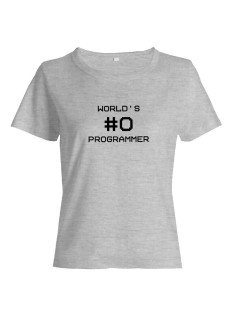 Футболка женская со смешным принтом Worlds #0 Programmer | Модная, прикольная и стильная футболка