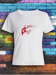 Футболка женская с принтом Дерево и сова | Модная и стильная футболка