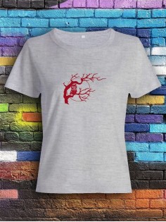 Футболка женская с принтом Дерево и сова | Модная и стильная футболка