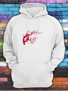 Худи мужское оверсайз с принтом сова