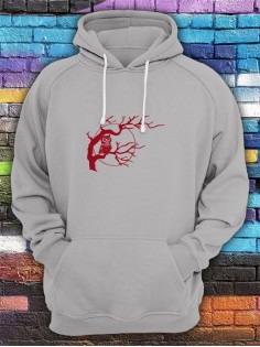 Худи мужское оверсайз с принтом сова