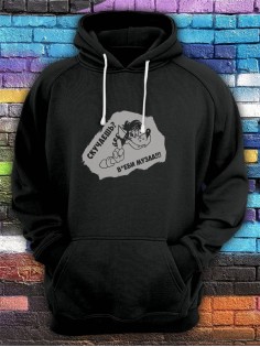 Худи мужское оверсайз с принтом