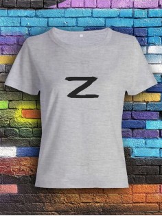 Женская футболка с буквой Z / Футболка с принтом Z для женщин