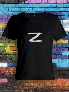 Женская футболка с буквой Z / Футболка с принтом Z для женщин