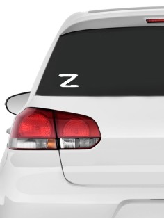 Наклейка на авто с принтом Z | Оригинальная наклейка на машину с буквой Z