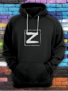 Худи с буквой Z / Толстовка с капюшоном с принтом Z