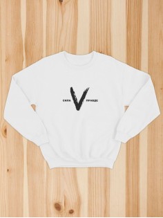 Свитшот с буквой Z Сила в правде / Толстовка без капюшона с принтом Z