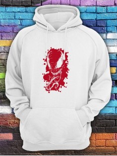 Женская толстовка, красный принт, sharp