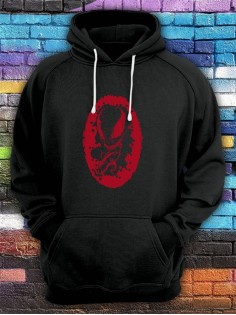 Женская толстовка, красный принт, sharp