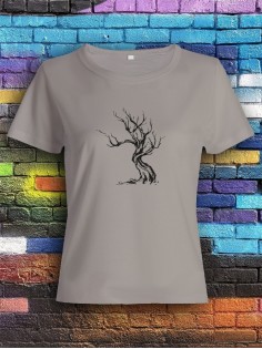 Футболка женская с рисунком Дерево | Модная, прикольная и стильная футболка