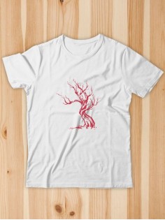 Футболка мужская с рисунком Дерево | Модная, прикольная и стильная футболка