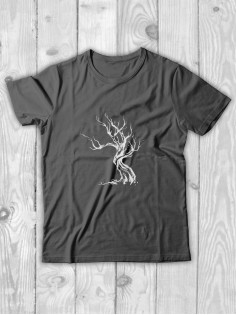 Футболка мужская с рисунком Дерево | Модная, прикольная и стильная футболка
