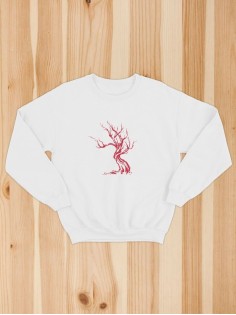 Свитшот мужской с принтом Дерево | Модная и стильная толстовка без капюшона