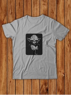 Футболка мужская с рисунком Йода | Модная, прикольная и стильная футболка