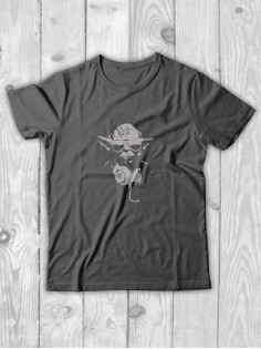 Футболка мужская с рисунком Йода | Модная, прикольная и стильная футболка
