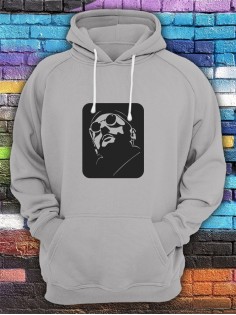 Худи мужское с принтом Леон | Модная и стильная толстовка с капюшоном