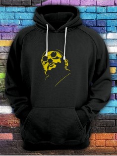 Худи мужское с принтом Леон | Модная и стильная толстовка с капюшоном