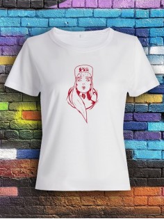 Футболка женская с рисунком Медсестра | Модная, прикольная и стильная футболка