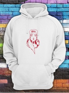 Худи мужское с принтом Медсестра | Модная и стильная толстовка с капюшоном