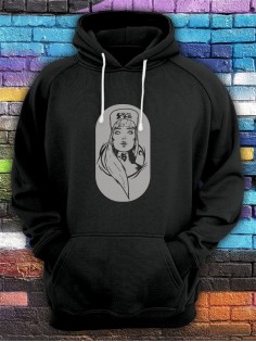 Худи мужское с принтом Медсестра | Модная и стильная толстовка с капюшоном