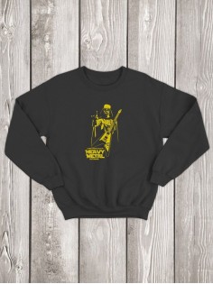 Свитшот мужской с принтом Хэви Металл | Модная и стильная толстовка без капюшона