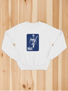 Свитшот женский с принтом Хэви Металл | Модная и стильная толстовка без капюшона