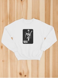 Свитшот женский с принтом Хэви Металл | Модная и стильная толстовка без капюшона