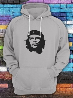 Худи мужское с принтом Че | Модная и стильная толстовка с капюшоном