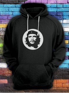 Худи мужское с принтом Че | Модная и стильная толстовка с капюшоном