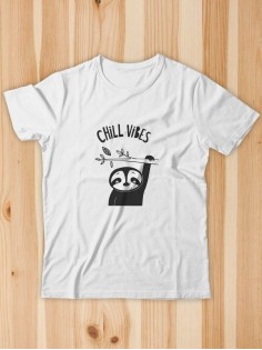 Футболка мужская с рисунком Chill Vibes | Модная, прикольная и стильная футболка