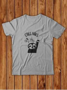 Футболка мужская с рисунком Chill Vibes | Модная, прикольная и стильная футболка
