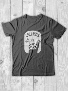 Футболка мужская с рисунком Chill Vibes | Модная, прикольная и стильная футболка