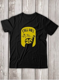 Футболка мужская с рисунком Chill Vibes | Модная, прикольная и стильная футболка