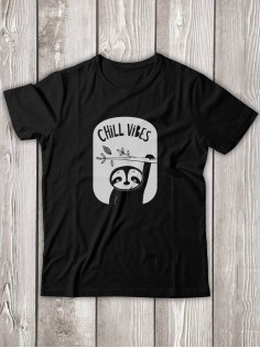 Футболка мужская с рисунком Chill Vibes | Модная, прикольная и стильная футболка