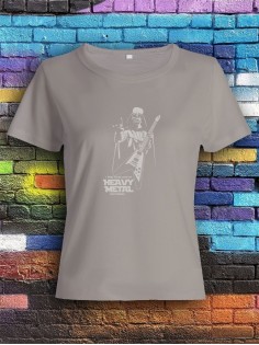 Футболка женская с рисунком Хэви Металл | Модная, прикольная и стильная футболка