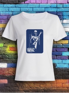 Футболка женская с рисунком Хэви Металл | Модная, прикольная и стильная футболка