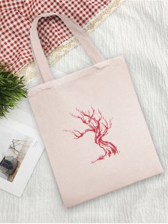 Сумка шоппер с принтом | Тканевая эко сумка с ручкой