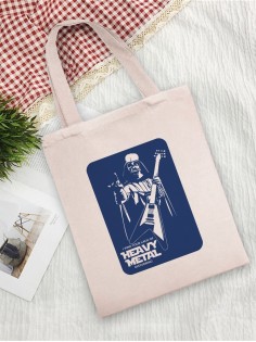 Сумка шоппер с принтом | Тканевая эко сумка с ручкой