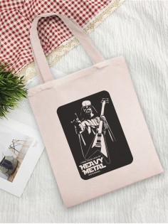 Сумка шоппер с принтом | Тканевая эко сумка с ручкой