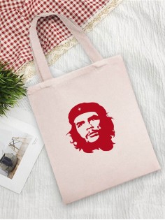 Сумка шоппер с принтом | Тканевая эко сумка с ручкой