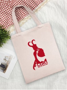 Сумка шоппер с принтом | Тканевая эко сумка с ручкой