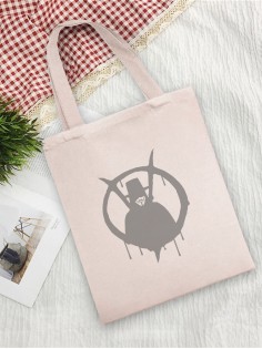 Сумка шоппер с принтом | Тканевая эко сумка с ручкой