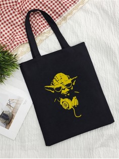 Сумка шоппер с принтом | Тканевая эко сумка с ручкой