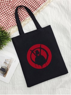 Сумка шоппер с принтом | Тканевая эко сумка с ручкой