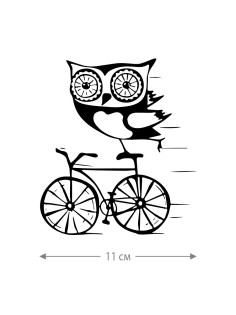 Наклейка на авто Сова / Оригинальная наклейка на машину Сова